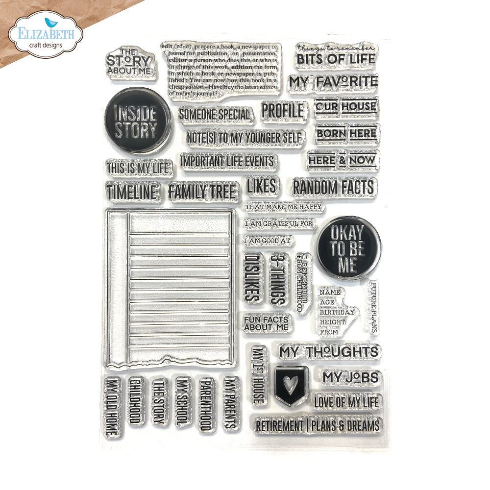 Elizabeth Craft Designs About Me Stamp Set