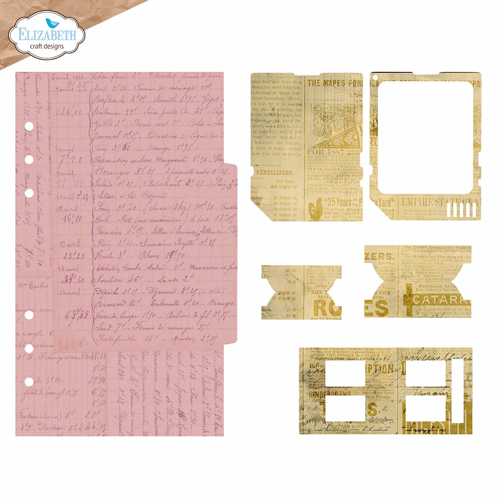 Elizabeth Craft Designs Page with Large Tab 2 Metal Die Set