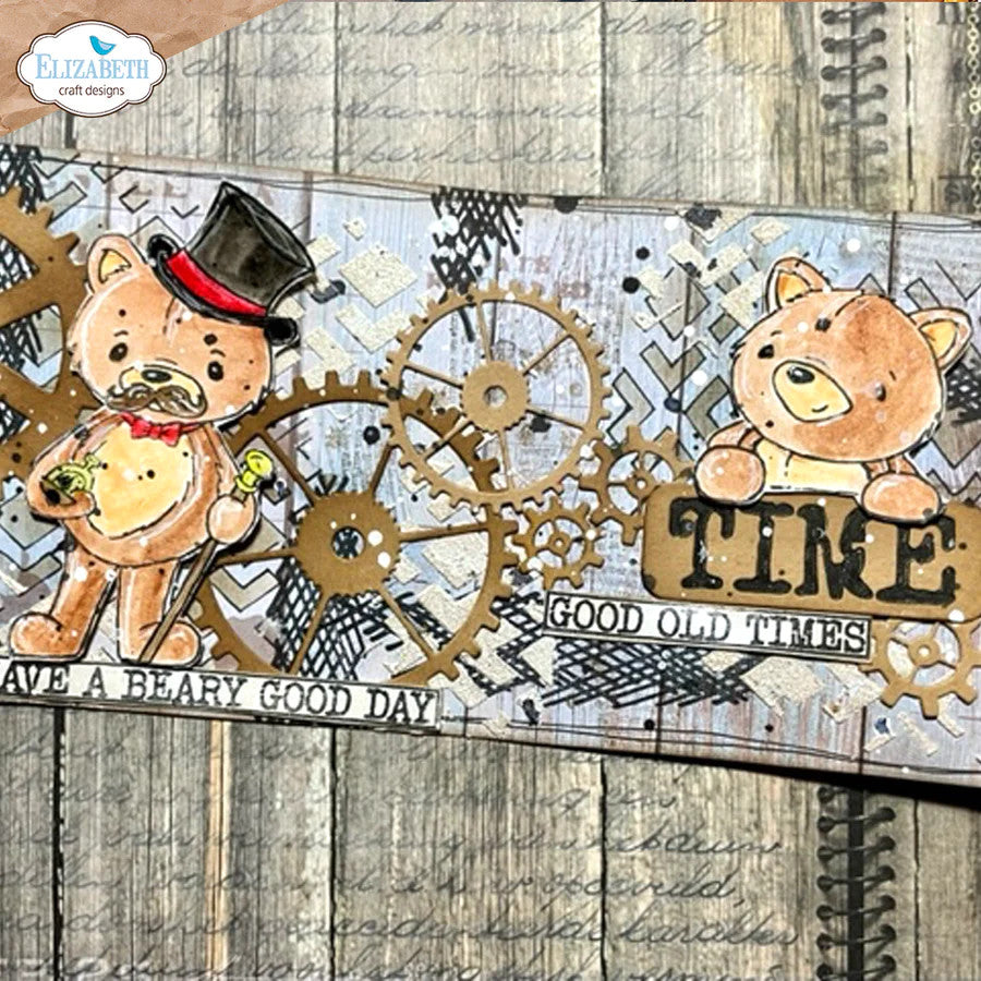 Elizabeth Craft Designs - Ink with Journaling Cards Clear Stamps (4x6)