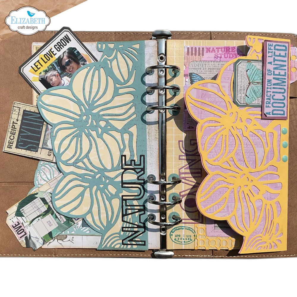 Elizabeth Craft Designs Borderpage with Flowers Metal Die Set
