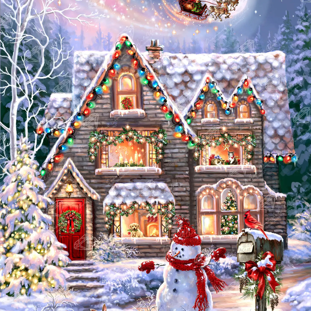 ダイヤモンドアートクラブ Santa's Sleigh Ride Diamond Art Club