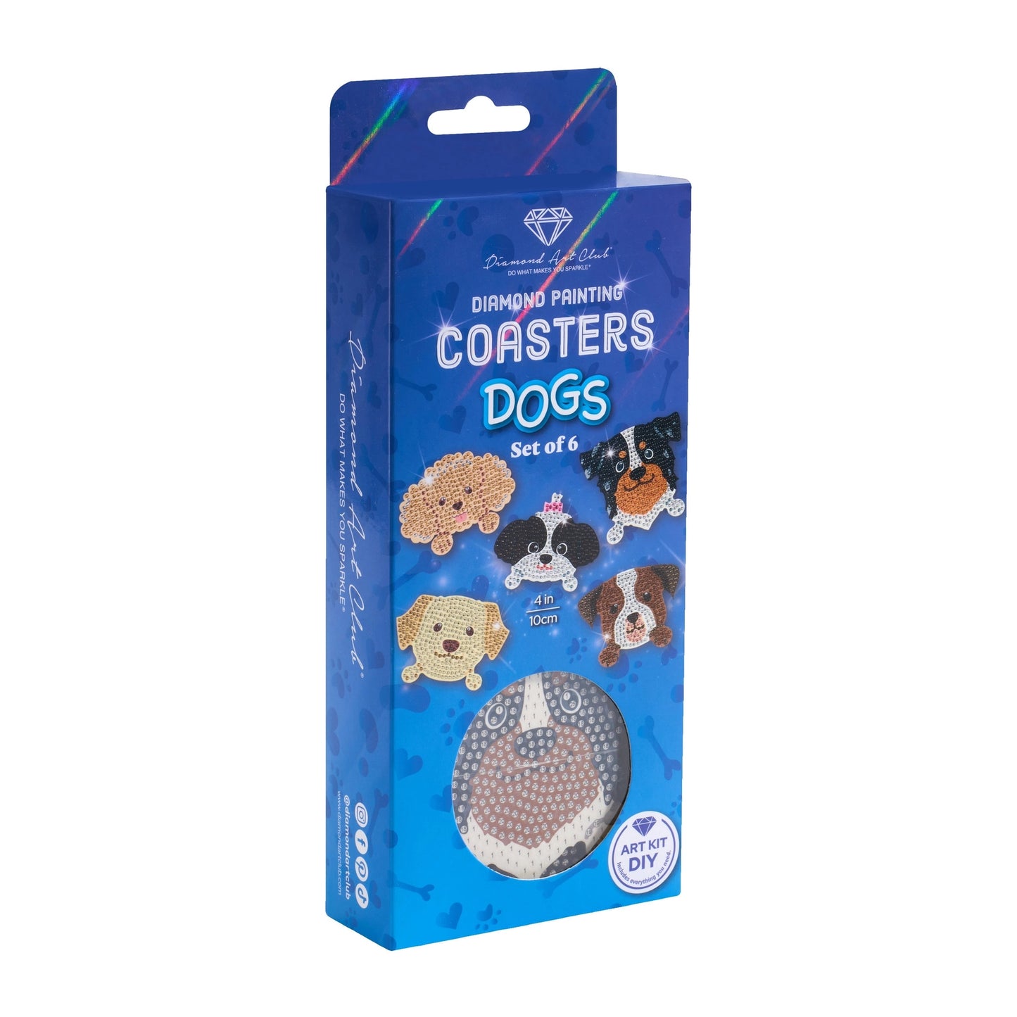 Diamond Art Club Coasters - Dogs (6 Pk)