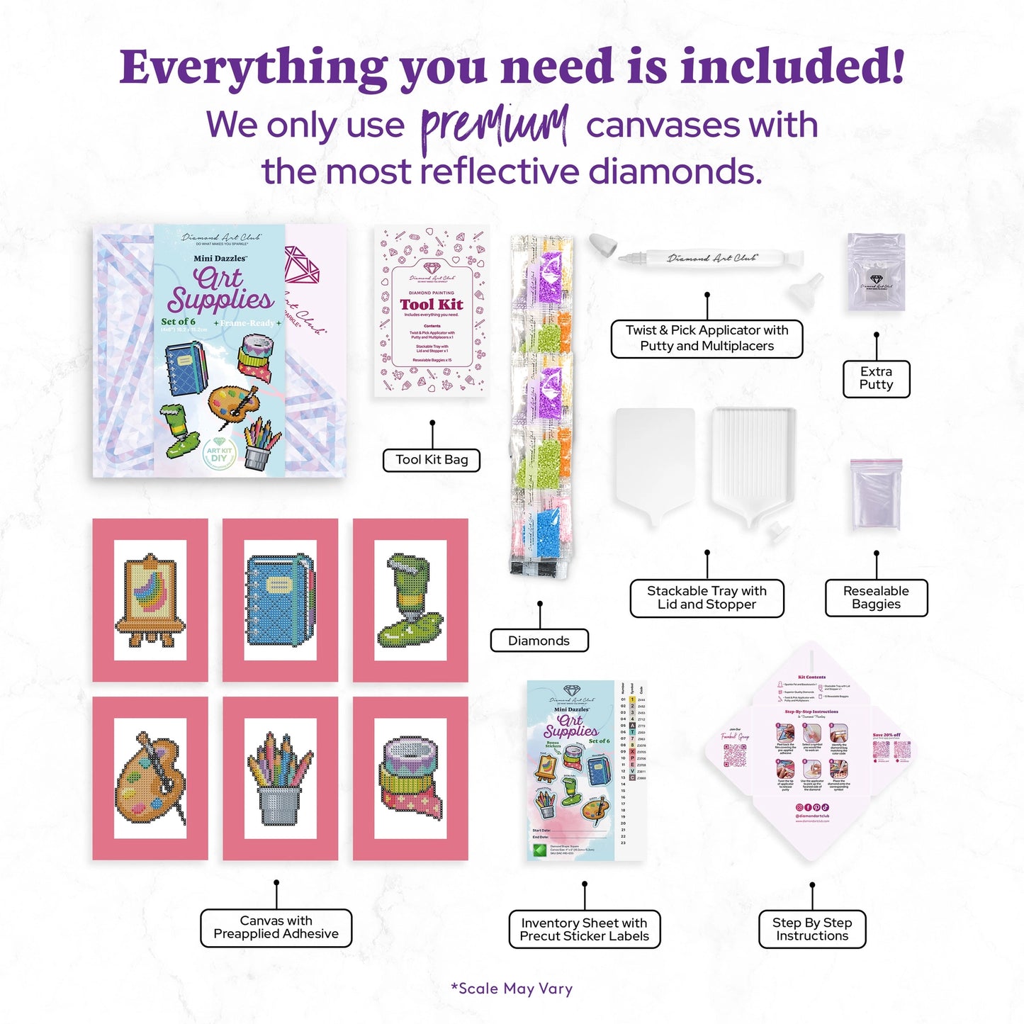 Diamond Art Club Mini Dazzles™ - Art Supplies (6 Pk)