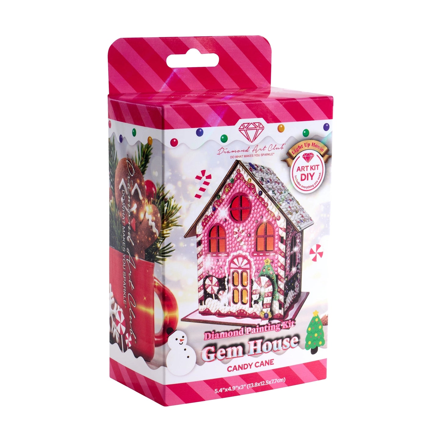 Diamond Art Club LED 3D Gem House - Candy Cane
