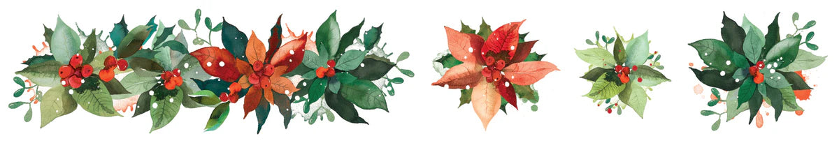 Arden Creative Studio Season of Joy Kiss-Cut PET Tape - Poinsettia