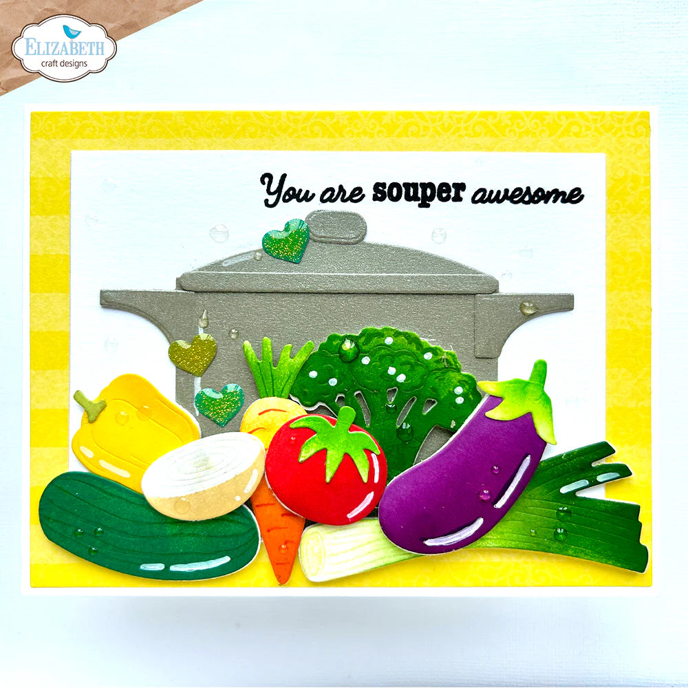 Elizabeth Craft Designs In The Kitchen Sentiments Stamp Set
