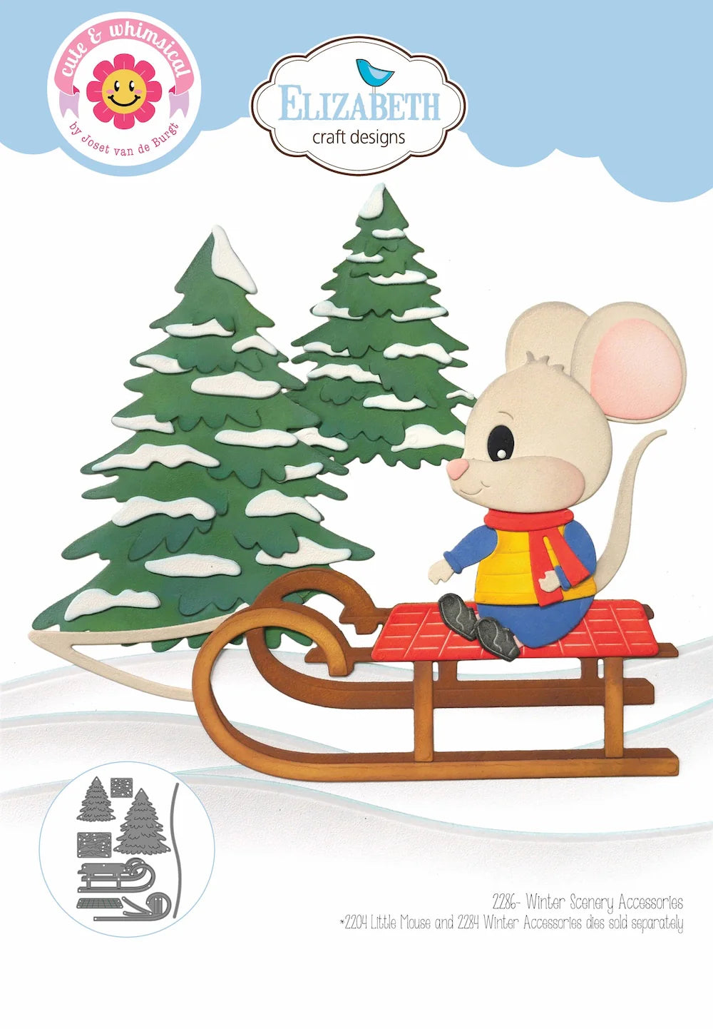 Elizabeth Craft Designs Winter Scenery Accessories Metal Die Set