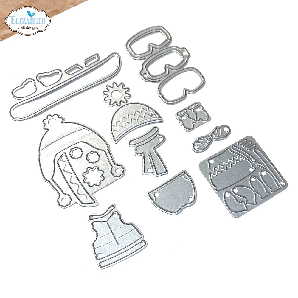 Elizabeth Craft Designs Little Mouse Winter Accessories Metal Die Set