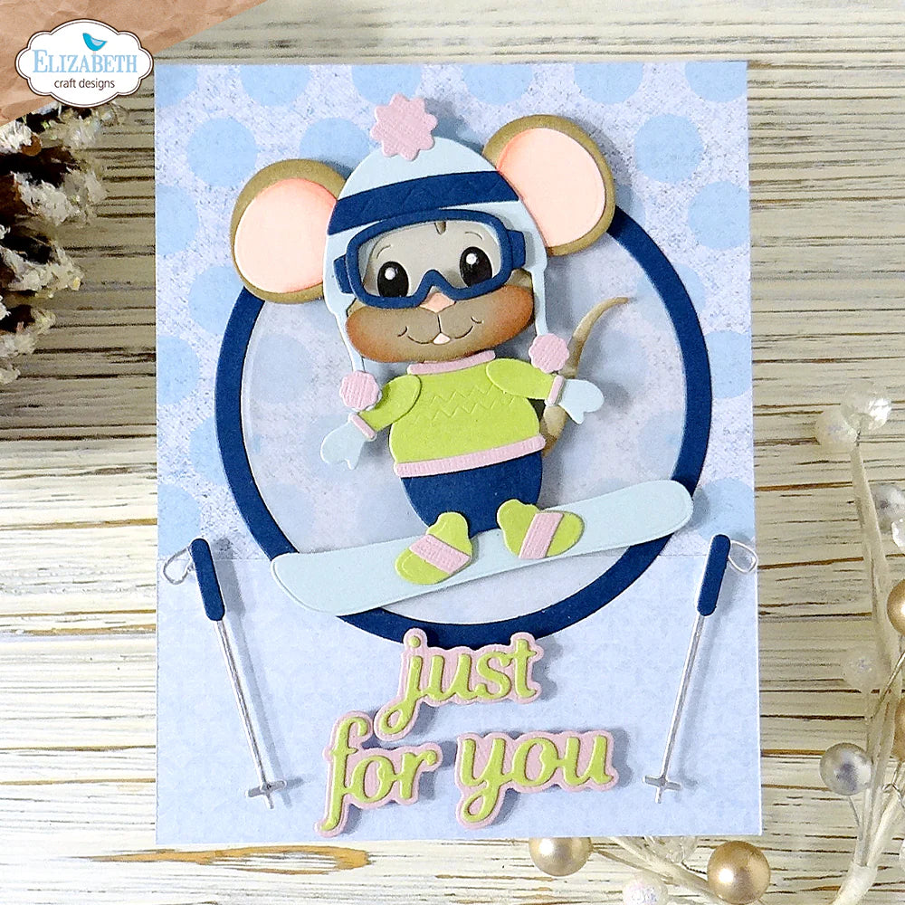Elizabeth Craft Designs Little Mouse Winter Accessories Metal Die Set