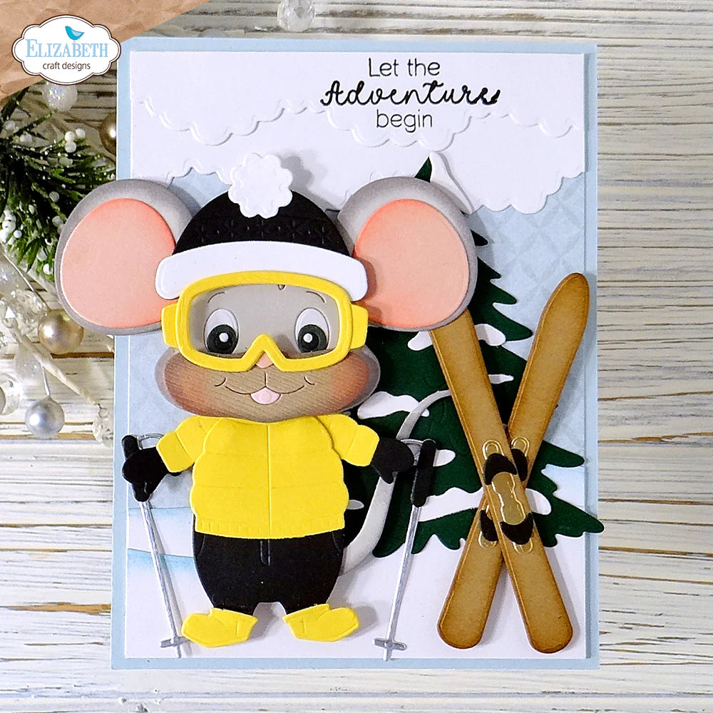 Elizabeth Craft Designs Big Mouse Winter Accessories Metal Die Set