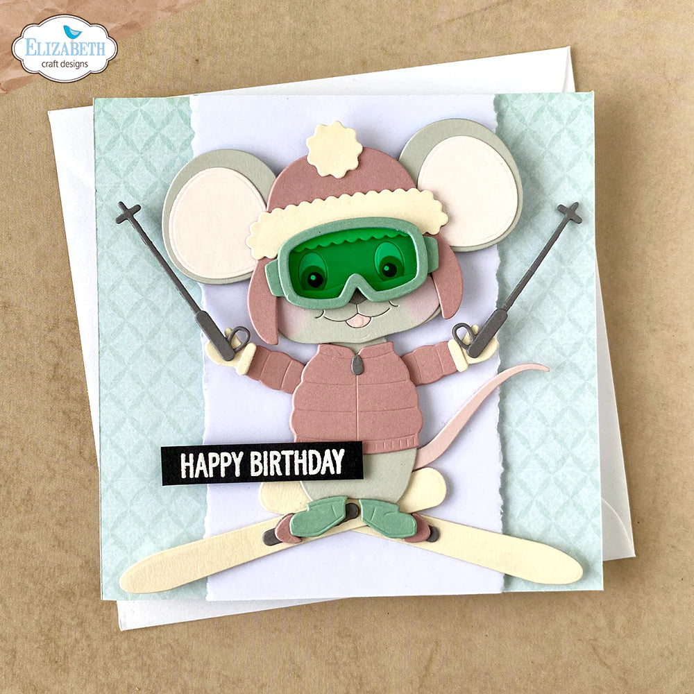 Elizabeth Craft Designs Big Mouse Winter Accessories Metal Die Set