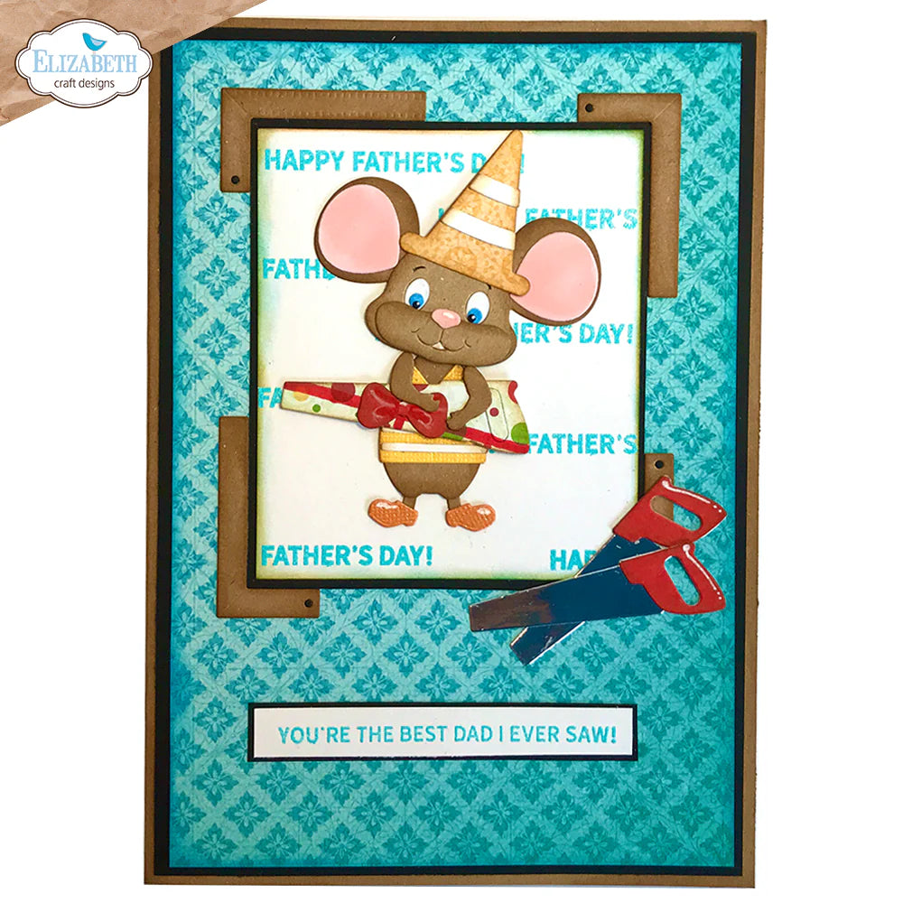 Elizabeth Craft Designs Best Dad Sentiments Stamp Set