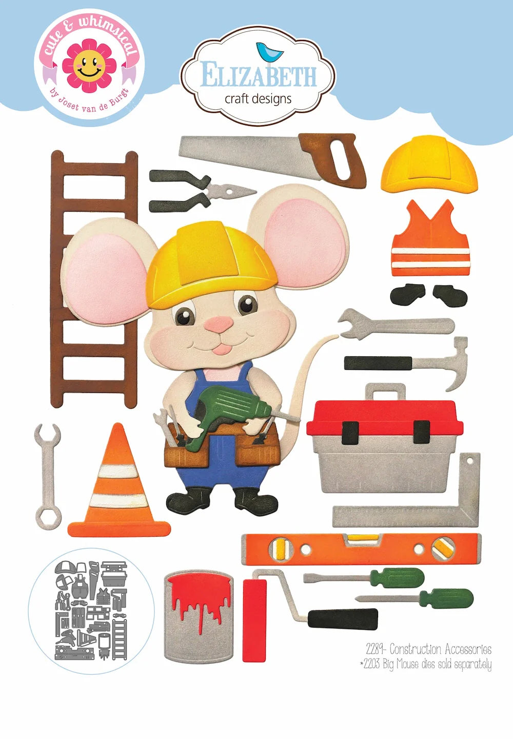 Elizabeth Craft Designs Construction Accessories Metal Die Set