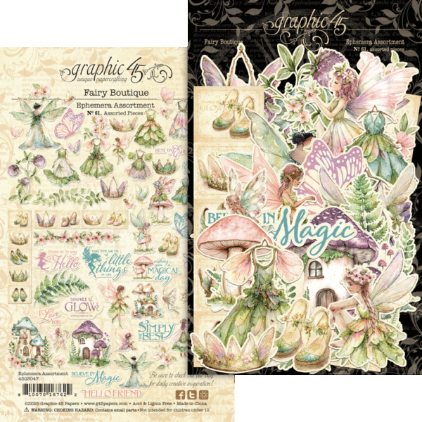 Graphic 45 Fairy Boutique - Standing Frame Card Set 2025 Kit 6