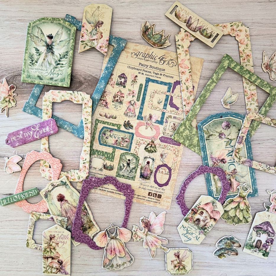 Graphic 45 Fairy Boutique - Tag & Pocket Wrap-Around Album 2025 Kit 6