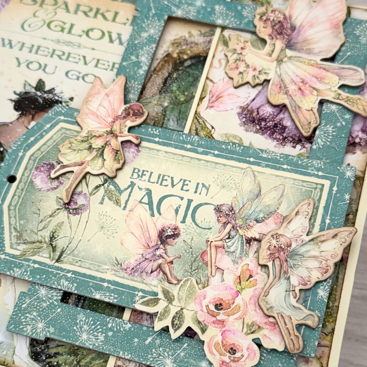 Graphic 45 Fairy Boutique - Tag & Pocket Wrap-Around Album 2025 Kit 6