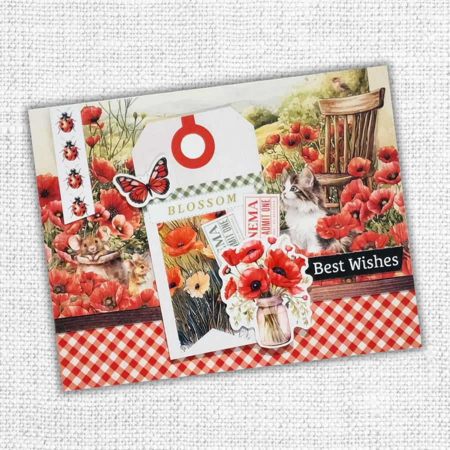 Paper Rose Studio Poppy Garden Tags & Tickets Embossed Die Cuts