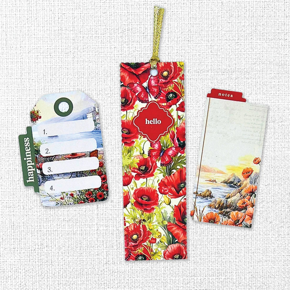 Paper Rose Studio Poppy Garden Tags & Tickets Embossed Die Cuts