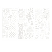 49 & Market Irresistible Curiosities 6 x 12 Rub-On Transfer Set by Vicki Boutin