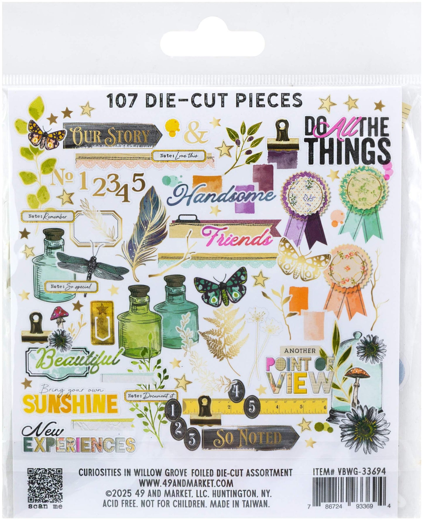 49 & Market Curiosities in Willow Grove Foiled Die-Cut Assortment