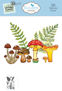 Elizabeth Craft Designs Mushrooms & Ferns Die Set