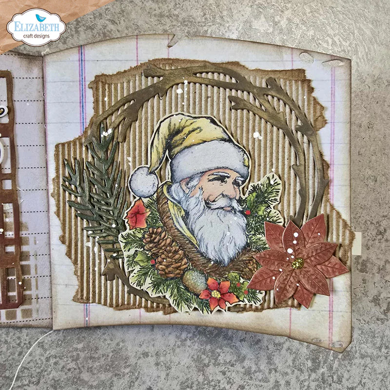 Elizabeth Craft Designs Book of Christmas Square Metal Die Set