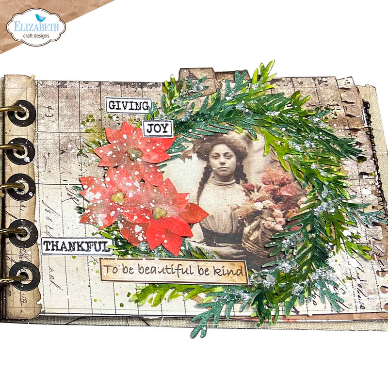 Elizabeth Craft Designs Book of Christmas Square Metal Die Set