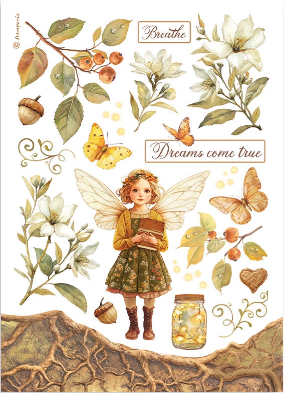 Stamperia Whispering Woods Washi Pad (8 Sheets)