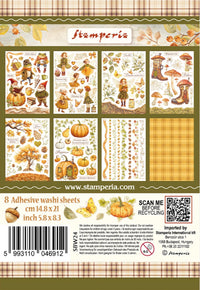 Stamperia Whispering Woods Washi Pad (8 Sheets)