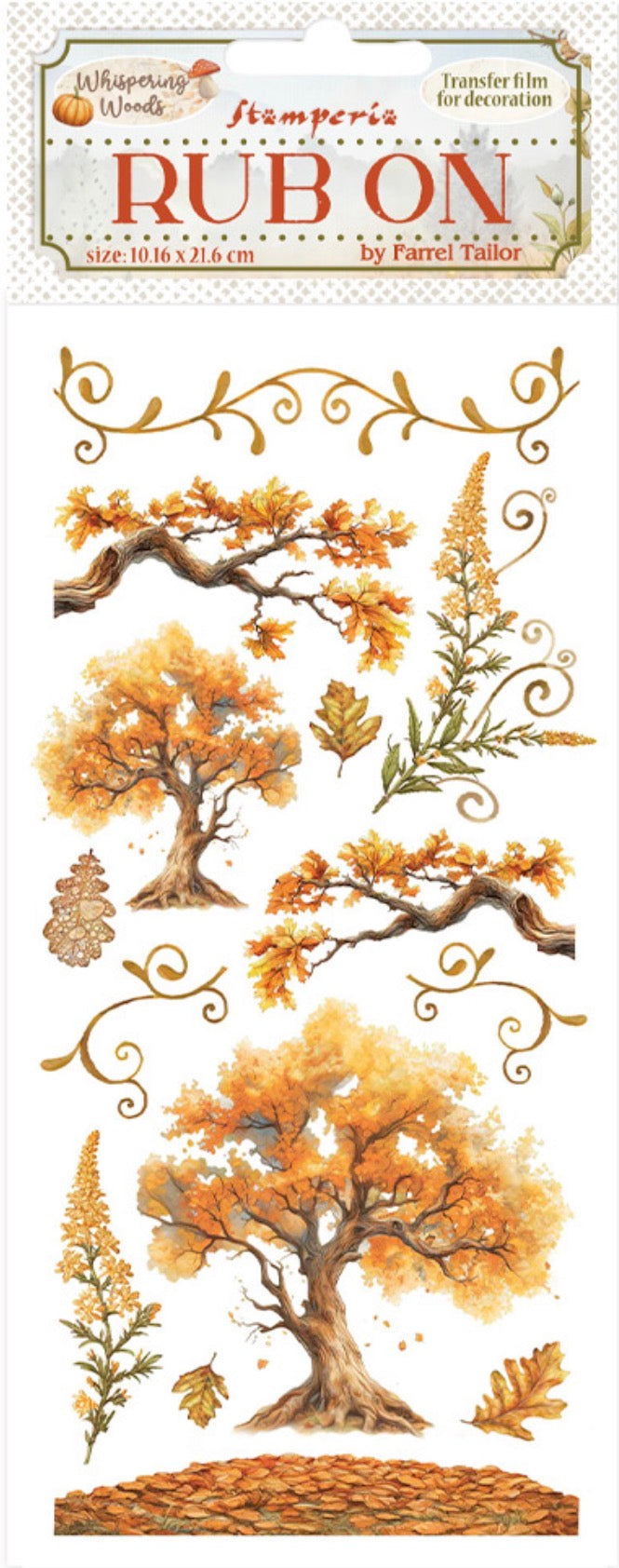 Stamperia Whispering Woods Rub On - Oak