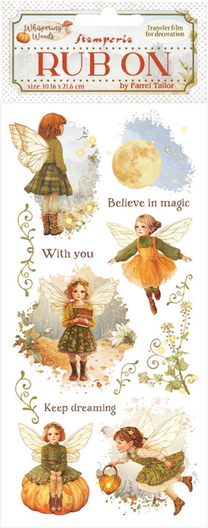 Stamperia Whispering Woods Rub On - Fairy