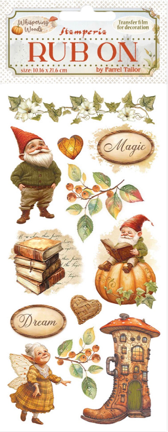 Stamperia Whispering Woods Rub On - Gnome