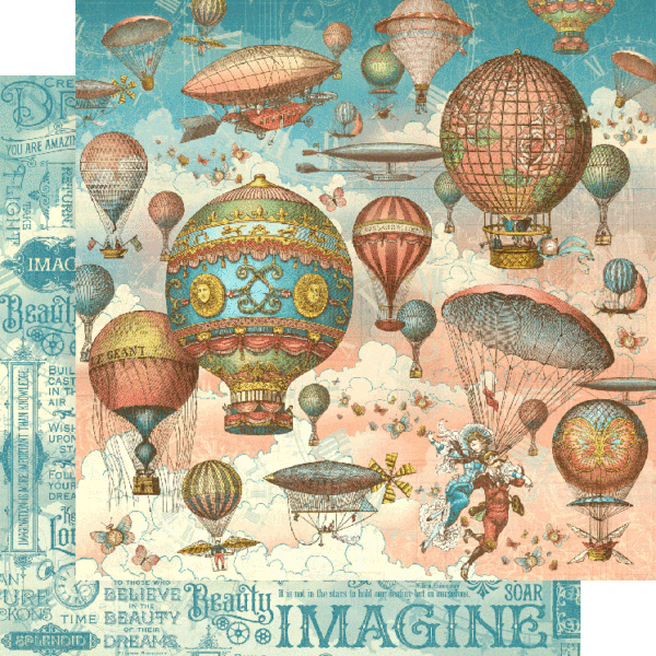 Graphic 45 Imagine Collector’s Edition 8” x 8” Collection Pack with Stickers