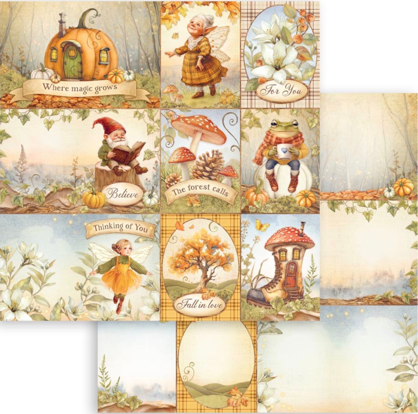 Stamperia Whispering Woods 12” x 12” Paper Pad