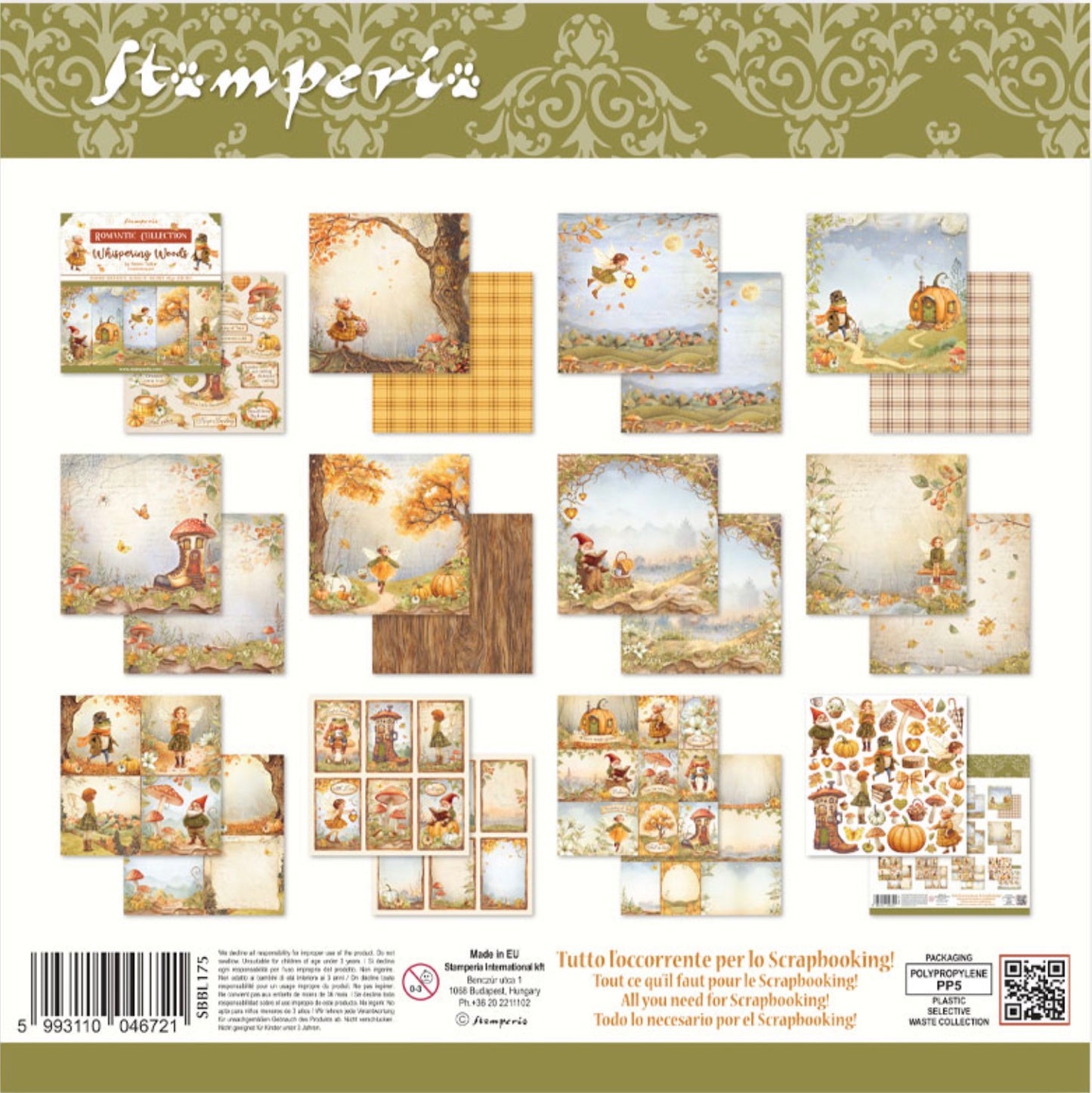 Stamperia Whispering Woods 12” x 12” Paper Pad