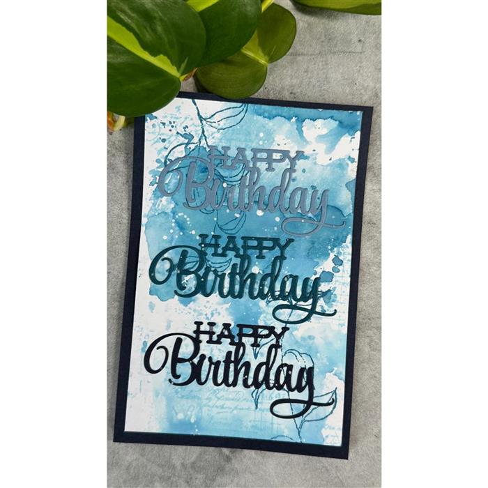 Arden Creative Studio - Stacked Sentiment Series - Happy Birthday Craft Die