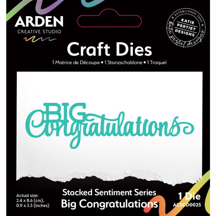 Arden Creative Studio - Stacked Sentiment Series - Big Congratulations Craft Die
