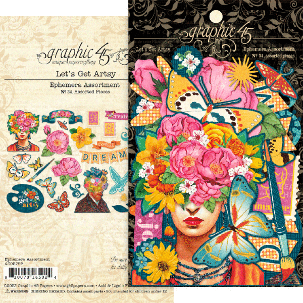 Graphic 45 Let's Get Artsy 12 x 12 Collection Pack