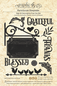 Graphic 45 Farmhouse - Keepsake Kit (with Exclusive Metal Die Set)