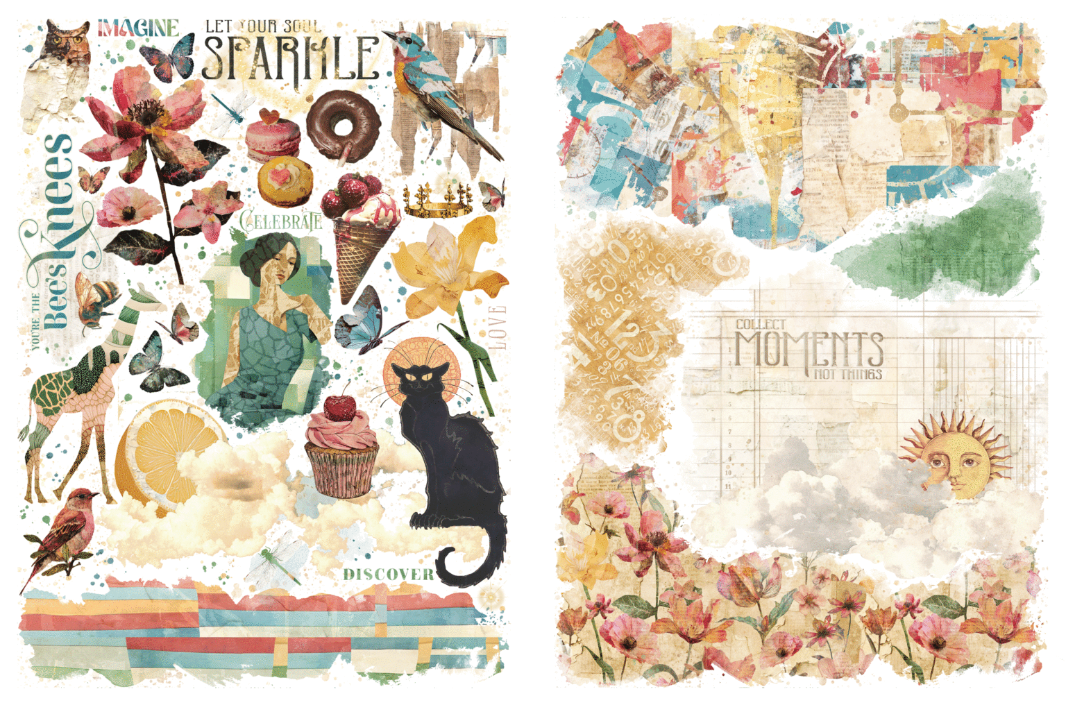 Graphic 45 Journaling Through Time Rub-On Transfer Set