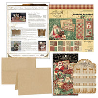 Graphic 45 Letters to Santa Dimensional Pop-Up Box Card Set Monthly Kit 2023 Vol 10 *Online Only*