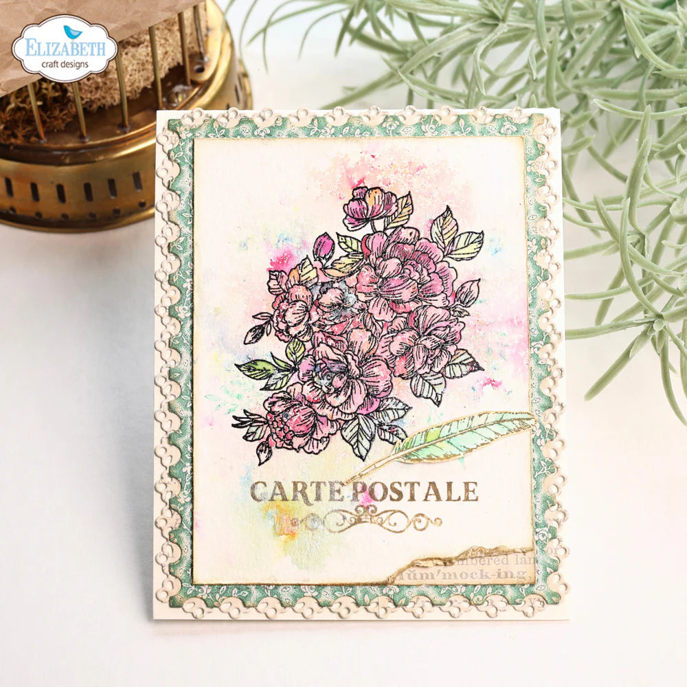 Elizabeth Craft Designs Playing Card Collage Stamp Set