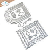 Elizabeth Craft Designs Postage, Arches & Keys Metal Die Set