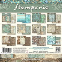 Stamperia Songs of the Sea Backgrounds 8” x 8”  Paper Collection