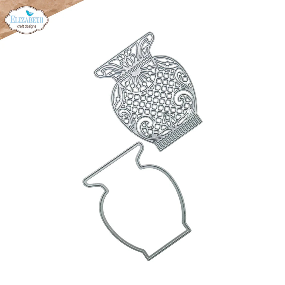 Elizabeth Craft Designs Delicate Fancy Vase Metal Die Set