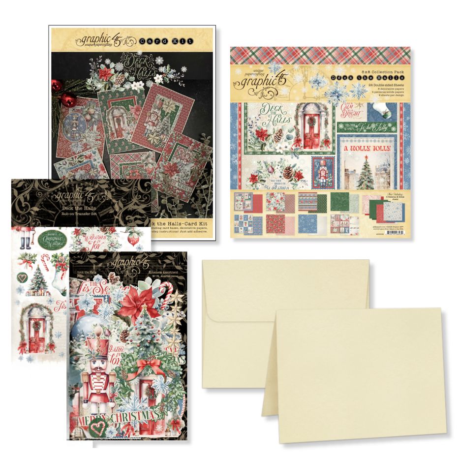 Graphic 45 Deck the Halls - Layered Dimensional Card Set 2025 Kit 8