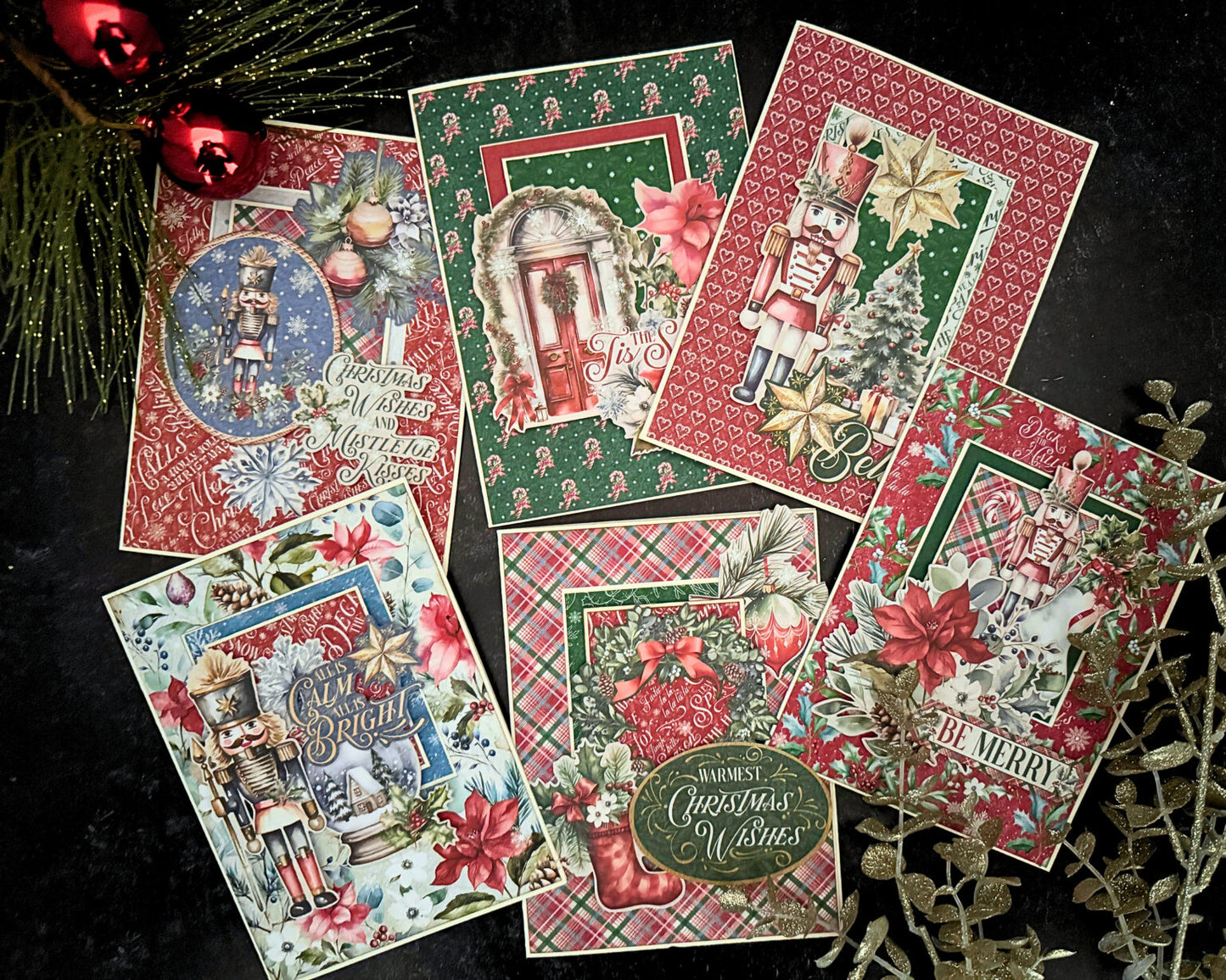 Graphic 45 Deck the Halls - Layered Dimensional Card Set 2025 Kit 8