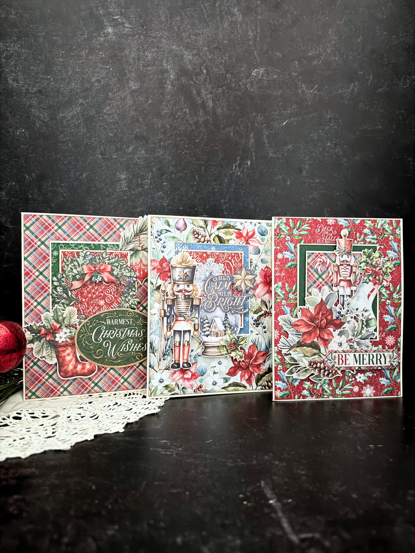 Graphic 45 Deck the Halls - Layered Dimensional Card Set 2025 Kit 8