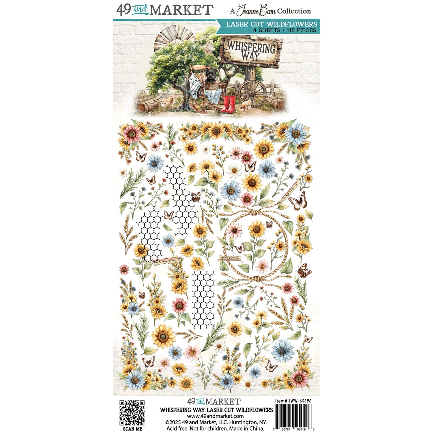 49 & Market Whispering Way Wildflowers Laser Cut Elements