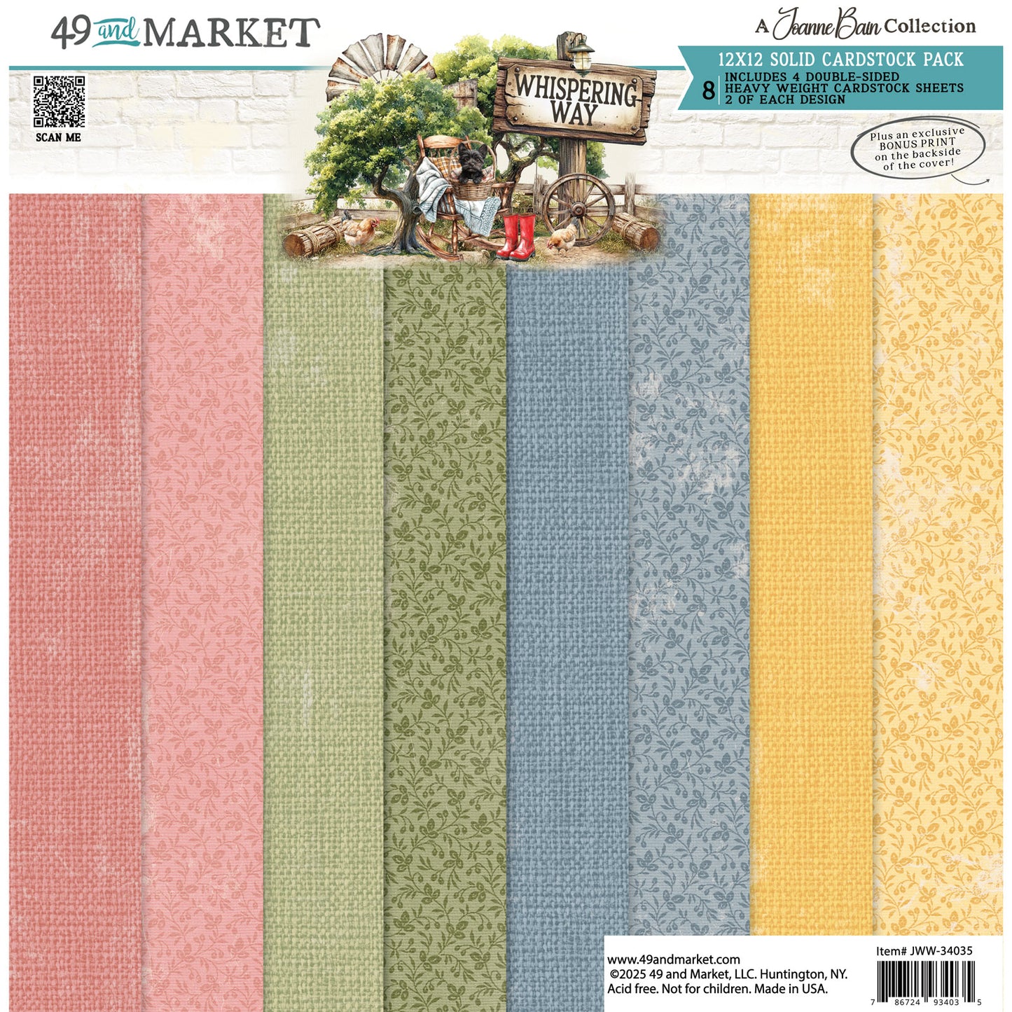 49 & Market Whispering Way 12x12 Solids Collection Pack